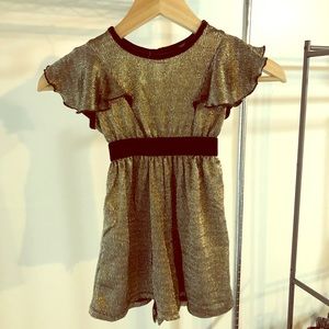 Gold and black romper, 12mo runs large